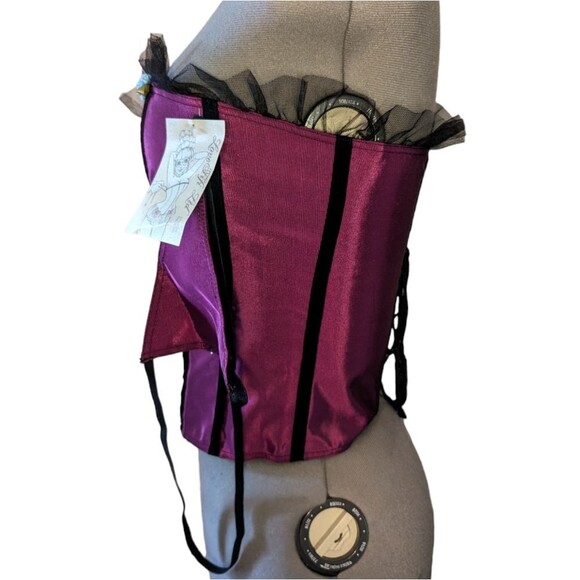 Women's NWT Empire Intimates Fuschia Lace Up Corset, Size 40 - Picture 4 of 7